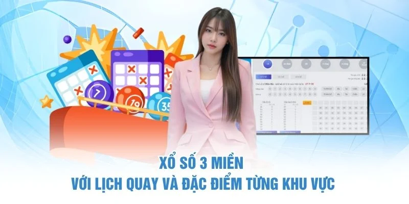 Xổ số 3 miền với lịch quay và đặc điểm từng khu vực